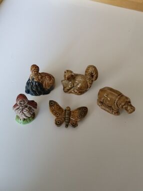 Set of Five Wade Whimsies Harder To Find Hippo Butterfly Little Red Riding Hood